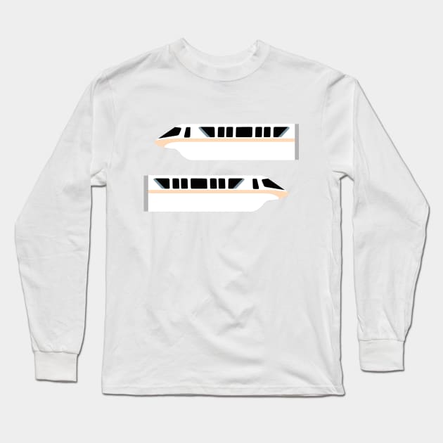 Minimal Monorail Peach Long Sleeve T-Shirt by FandomTrading